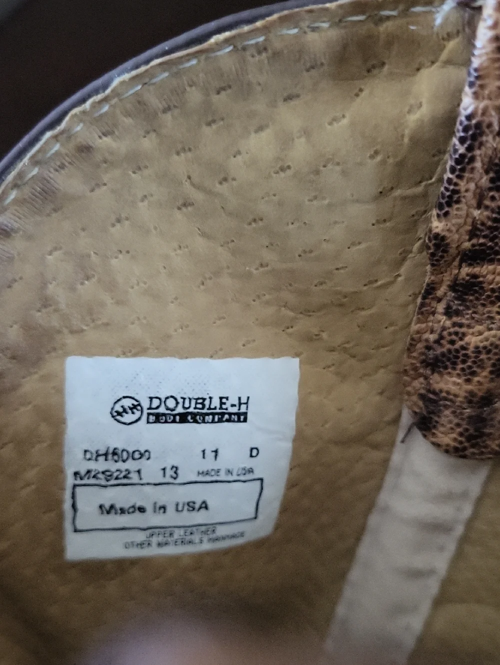 Double H Boot Company Elephant Men's Boot - Picture 4 of 6
